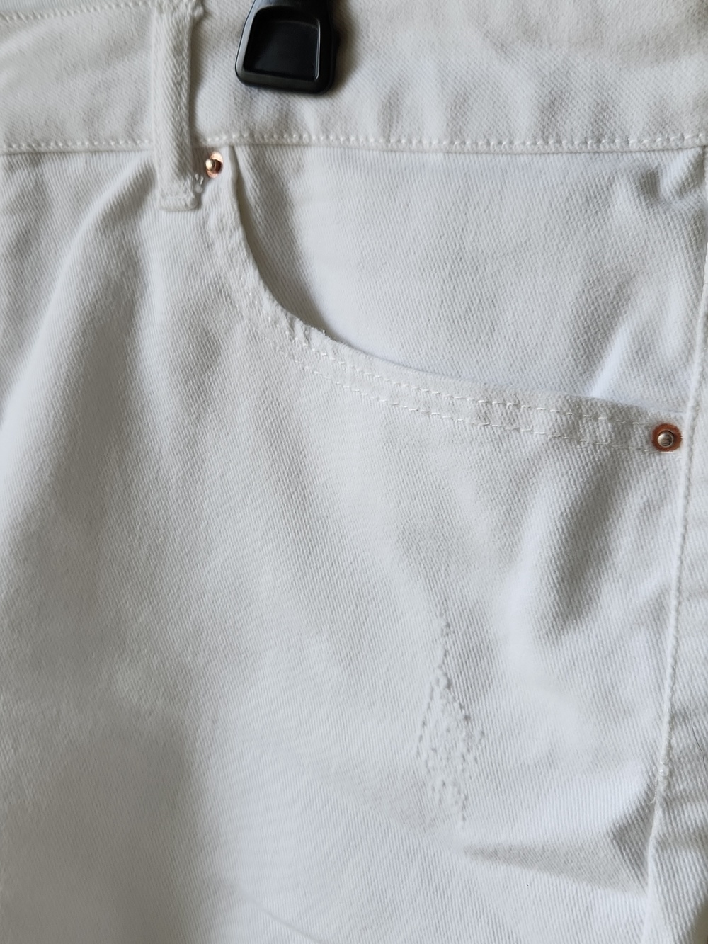 Plus 16 White Denim Shorts fringe‎ BOHO - Picture 3 of 14